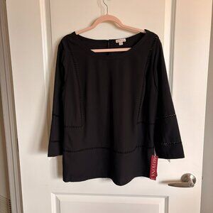 Merona Black Blouse w/ Detail ~ Never Worn!